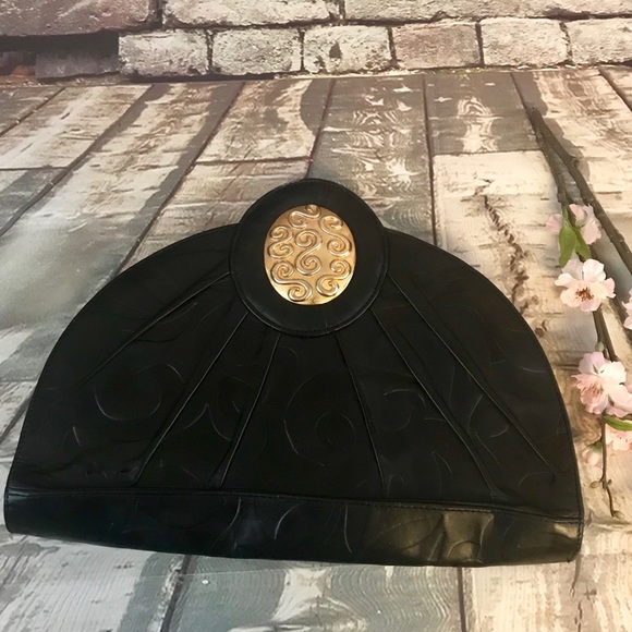 Vintage Handbag Convertible Clutch by Purse Black Noble Handbag Inc. - Picture 8 of 8